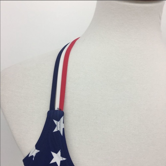 🔥CALIFORNIA WAVES🔥2-Piece Bikini America Flounce Cheeky Swimsuit Large NWT - Picture 4 of 10